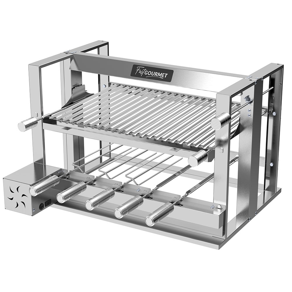 112 - Elevatria Gourmet c/1 grelha e 5 espetos 